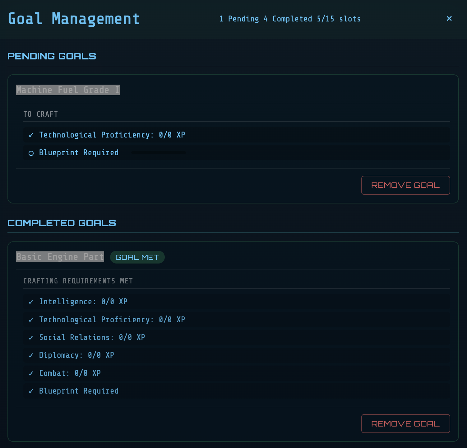 Goal Management System