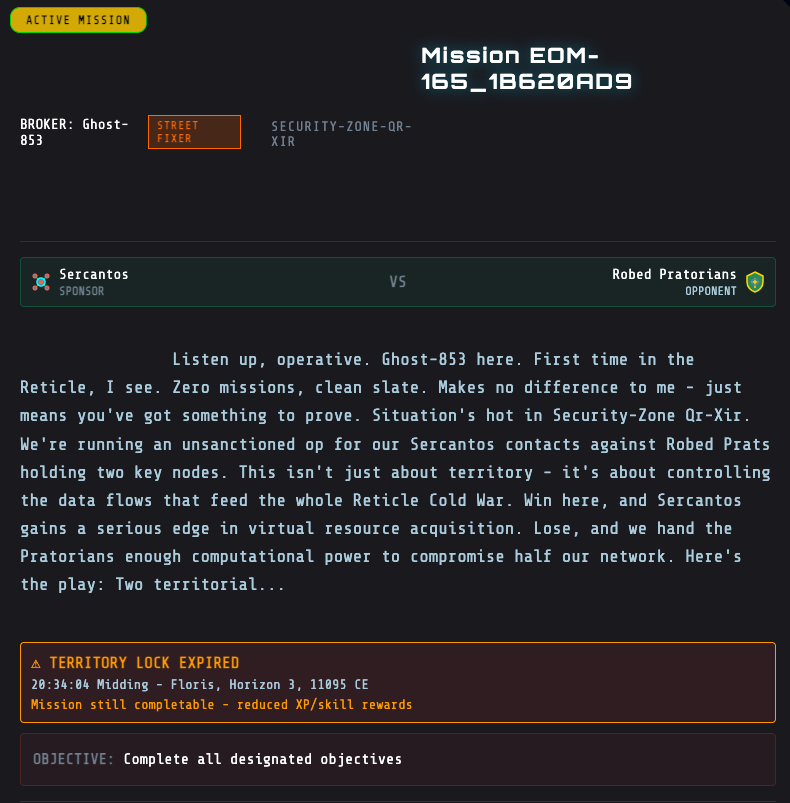 Operational Time Frame
